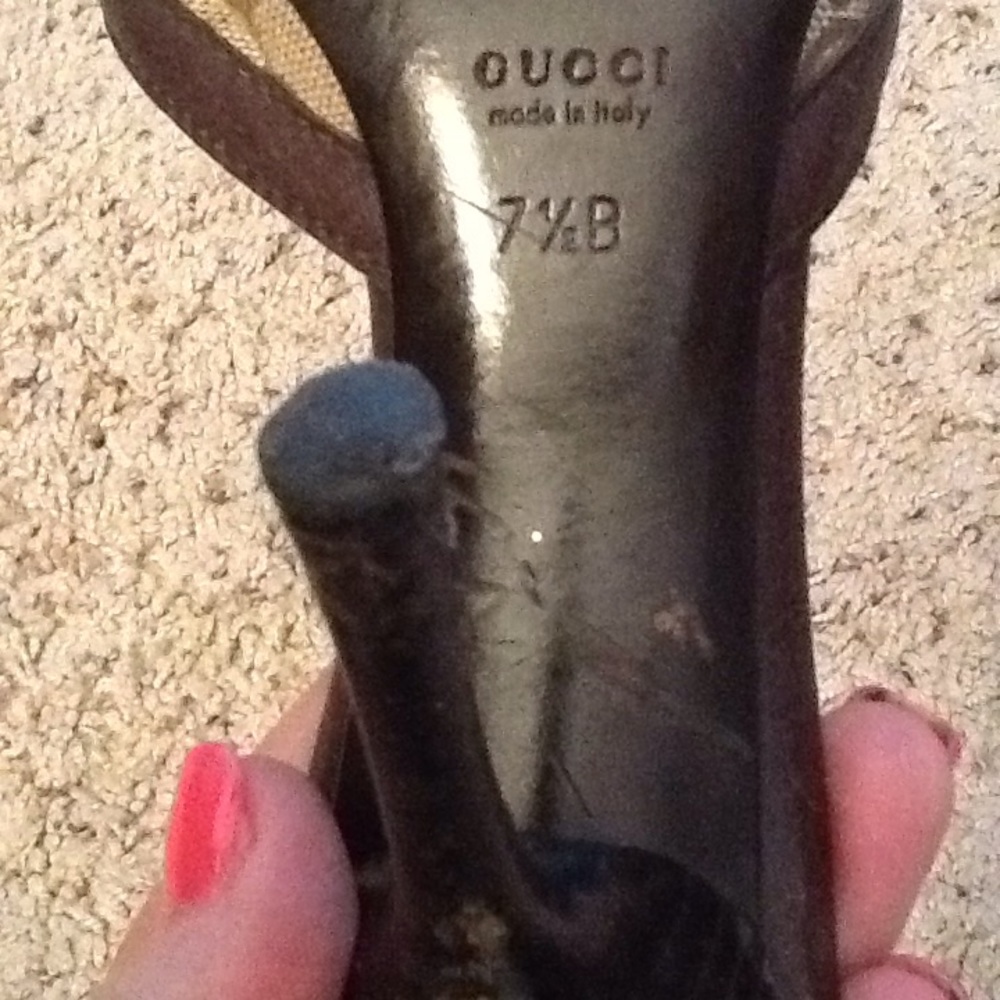 GUCCI MONOGRAM HORSEBIT PUMPS MULES HEELS SHOES - Picture 8 of 8